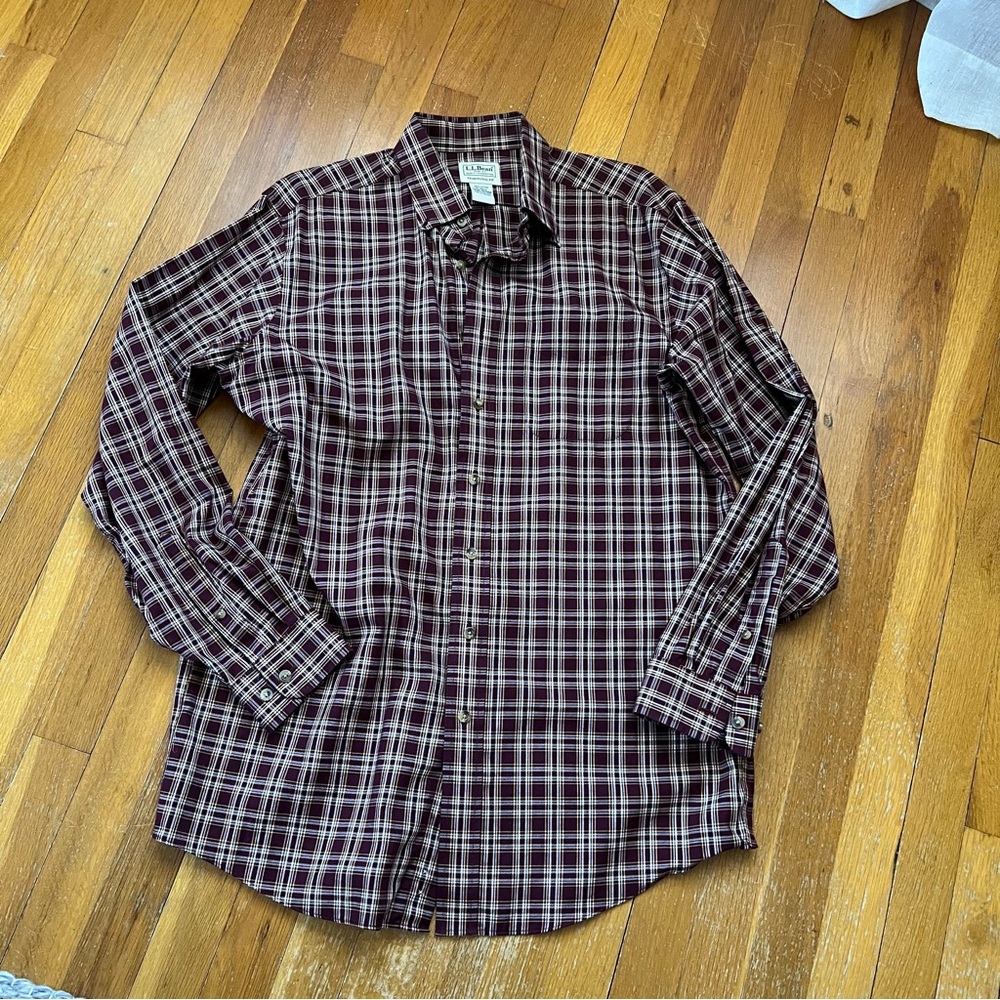 Men’s L.L.Bean plaid shirt size M tall